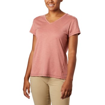 Columbia Bryce Short Sleeve, Camiseta Coral Oscuro Para Mujer | 605293-FQW